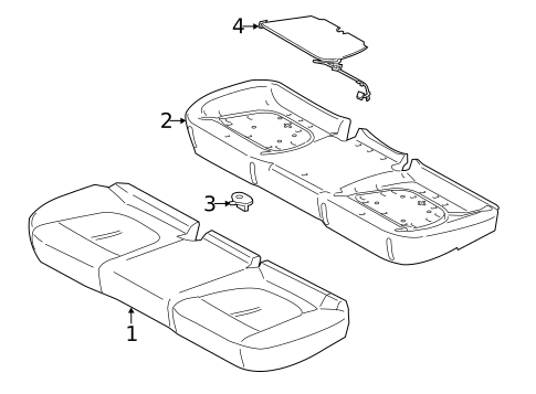 Rear Seat Components for 2013 Lincoln MKZ #2