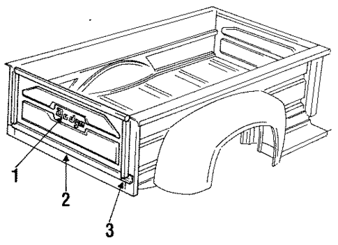 Tail Gate for 1984 Dodge W250 #1