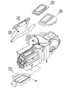 4874088 - Air Conditioning &amp; Heater: Floor Distribution Duct for Mopar Image