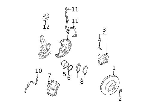 Brake Components for 2007 Nissan Maxima #1