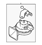 80A951210 - : High Note Horn for Audi: Q5, Q5 PHEV, Q5 Sportback, SQ5, SQ5 Sportback Image