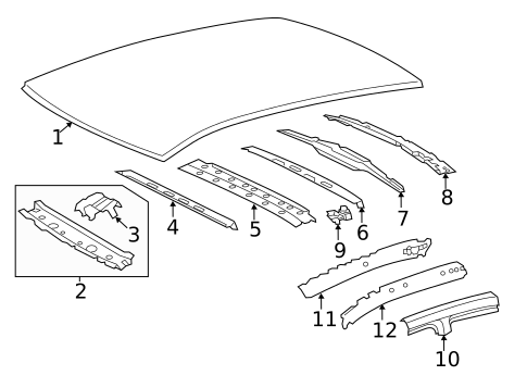 Roof & Components for 2015 Toyota Avalon #1