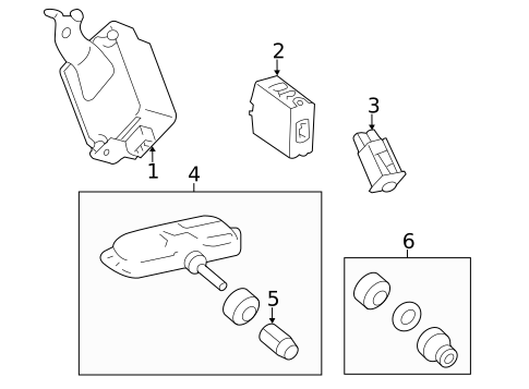 Tire Pressure Monitor Components for 2016 Lexus CT200h #0