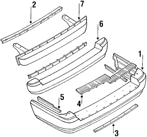 Bumper & Components - Rear for 1988 Nissan Van #0
