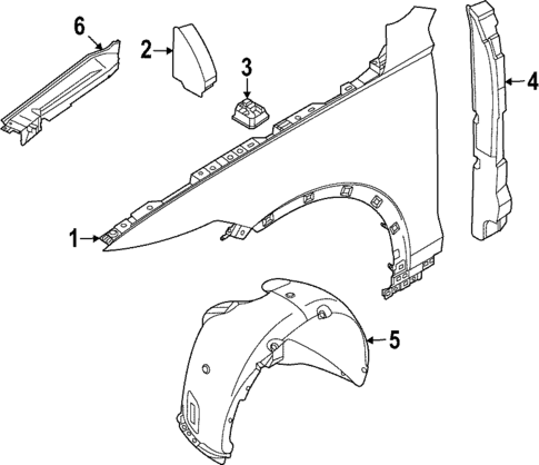 Fender & Components for 2025 Genesis GV70 #0
