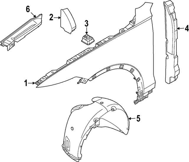 86812IY000 - : Fender Liner for Hyundai Image