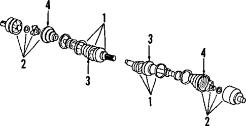 Drive Axles for 1992 Mitsubishi Mirage #0