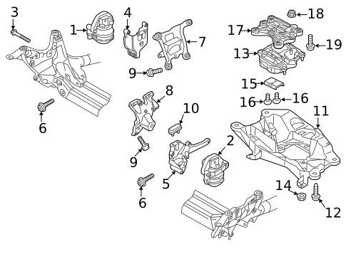 Engine & Trans Mounting for 2014 Audi S6 #0