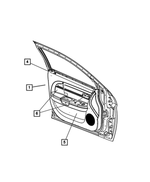 1GH601DVAA - Interior Trim: Front Door Trim Panel, Right for Mopar Image