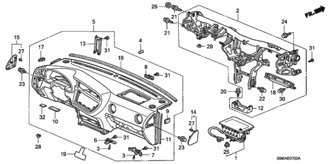 Instrument Panel for 2006 Acura RSX #0