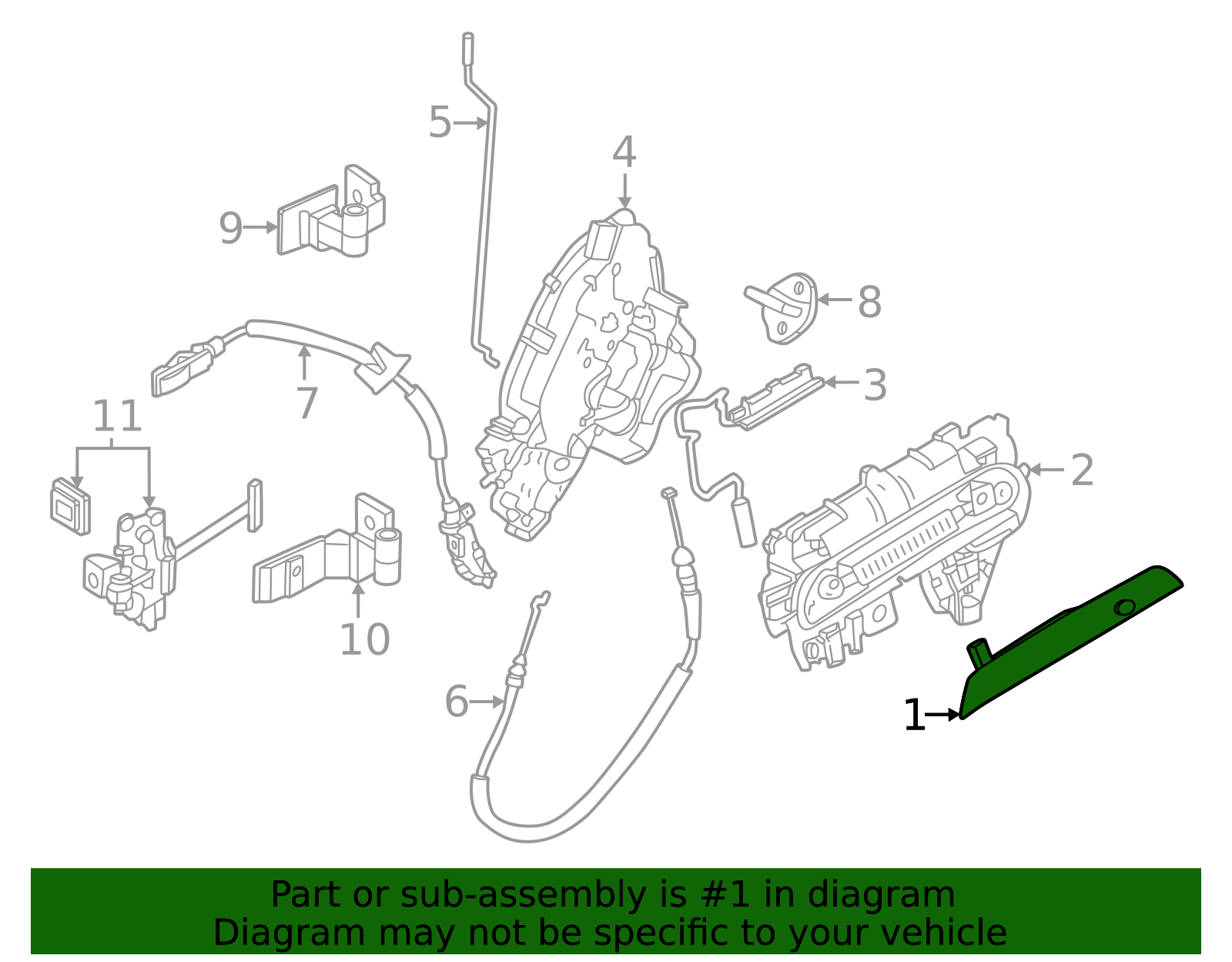 NX617地図2017 51215a68ed9 - 2022-2026 BMW Exterior Door Handle (51-21-5-A68-ED9