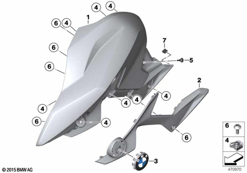 Motorcycle Trim Section, Windshield for 2018 BMW-Motorrad G 310 R #1