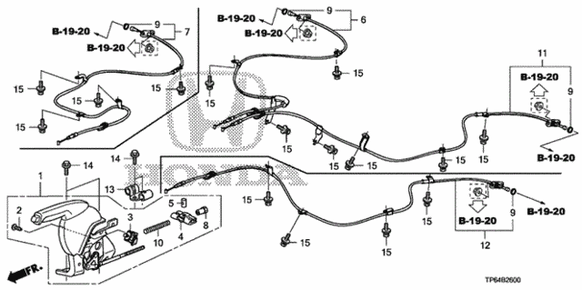 Parking Brake for 2012 Honda Crosstour #0