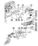55351186AA - Steering: Steering Column Support for Dodge: Dakota, Durango Image