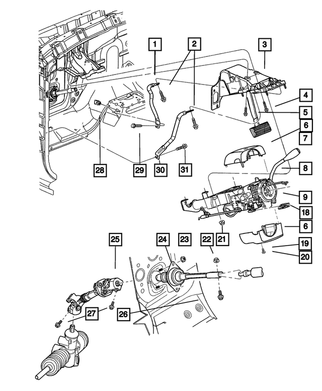 4690662AD - Steering: Steering Column for Mopar Image