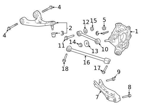 Rear Suspension for 2019 Honda Ridgeline #1