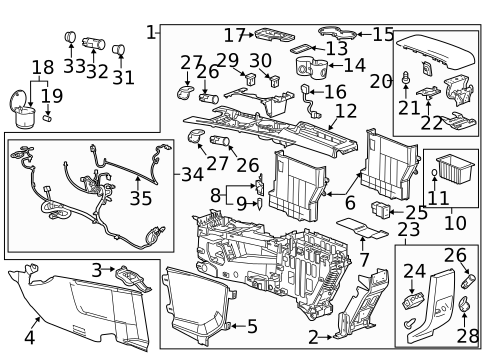 Center Console for 2014 Chevrolet Equinox #0