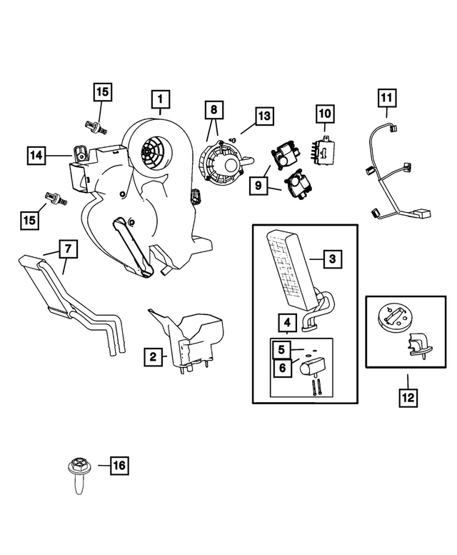 68232704AB - Air Conditioners and Heaters: A/c And Heater Upper Housing for Mopar Image