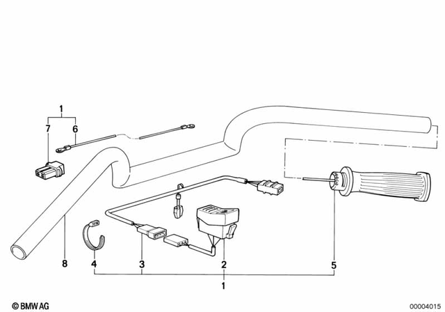 61311459234 - Steering: Switch, Heated Handlebar Grips/Htd Seat - L=700Mm for BMW-Motorrad Image
