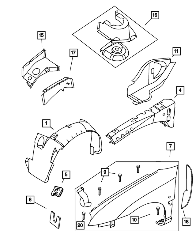 5008380AC - Body Sheet Metal Except Doors: Upper Load Path Beam, Right for Mopar Image