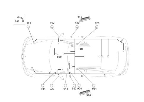 Frame Floor System Main Wiring Harness for 2015 Mercedes-Benz C250 #0
