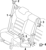 89840DW500WK - : Outer Buckle for Kia: Sportage Image