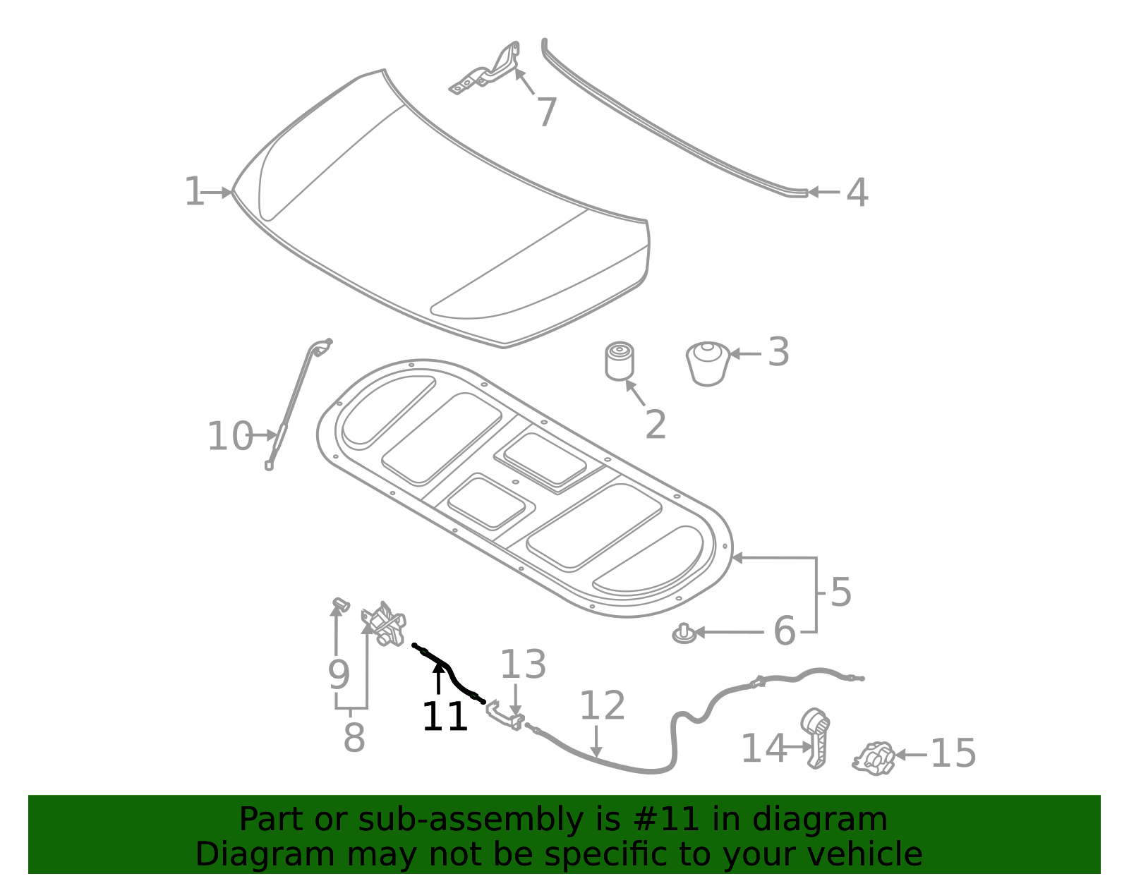 81190-Q5100 - Release Cable 2021-2025 Kia Seltos | Kia.Parts Store