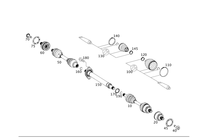19952435 - Front Axle: Hose Clamp for Mercedes-Benz Image image