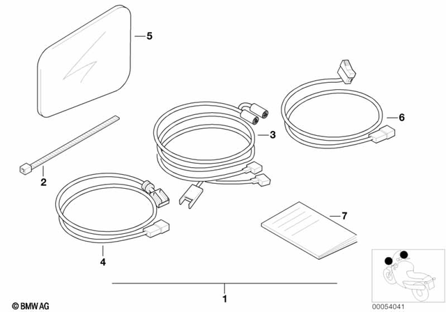 61131367599 - Body Equipment: Cable Tie - L=200Mm/B=3.6mm for BMW-Motorrad Image