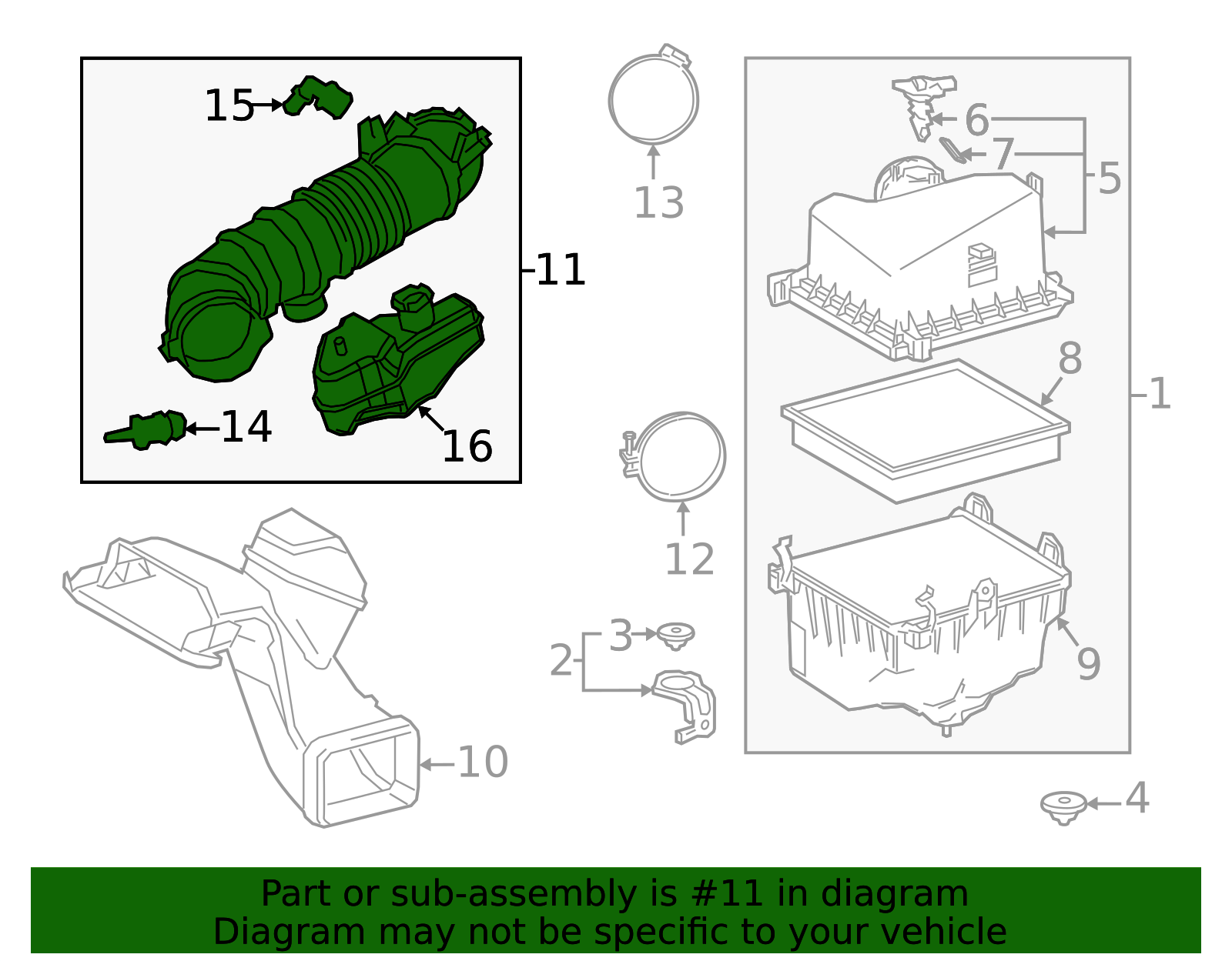 17880 2021-2024 Toyota Engine Air Intake Hose 17880-0P291 | Toyota Parts Center