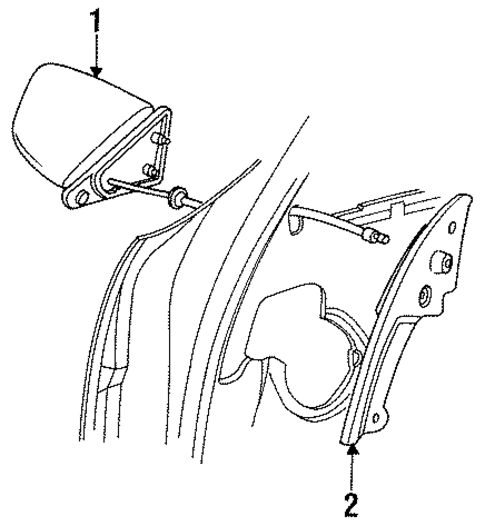 Outside Mirrors for 1993 Chrysler New Yorker #0