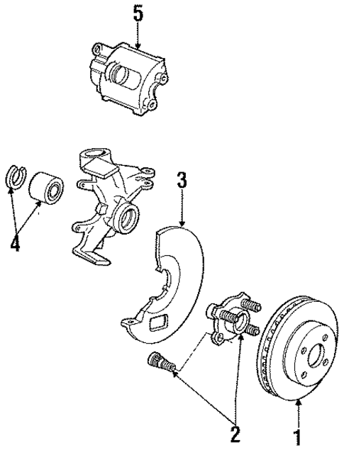 Front Brakes for 1987 Mercury Lynx #0