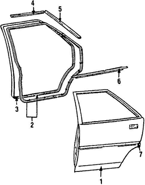 Rear Door for 1985 Mitsubishi Galant #0