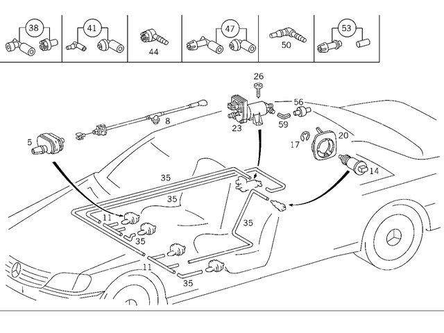 1408000076 - Vacuum System: Actuation for Mercedes-Benz Image image