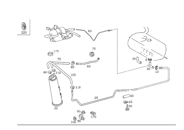 1190942682 - : Hose for Mercedes-Benz Image