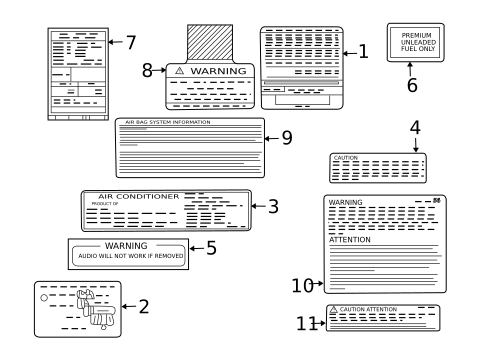 Labels for 2011 Mitsubishi Endeavor #0