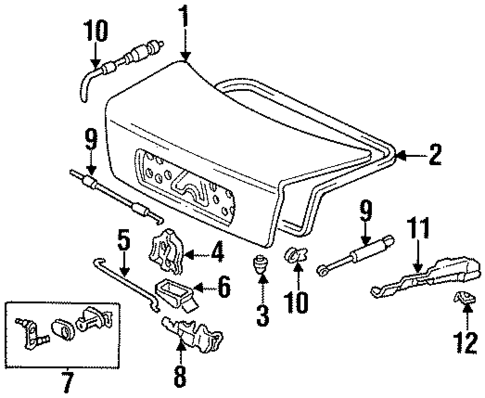 Trunk for 1995 Honda Accord #0