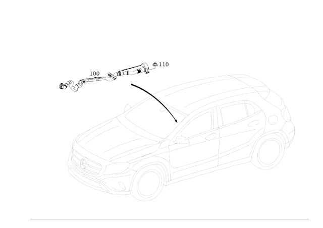 1765010700 - Electrical Equipment and Instruments: Hose Line for Mercedes-Benz: GLA250 Image image