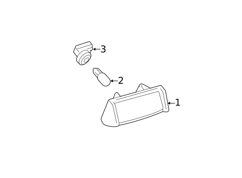 License Lamps for 2007 Toyota Camry #1