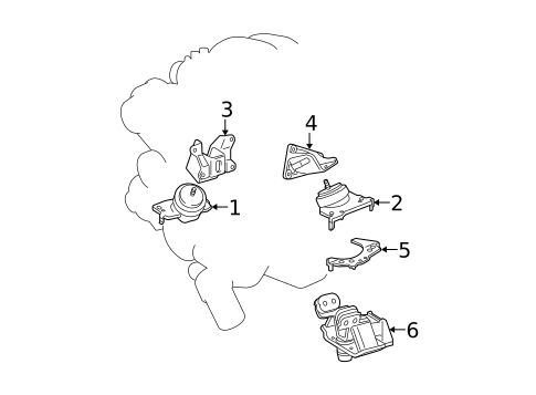 Engine & Trans Mounting for 2009 Toyota Tundra #0