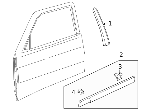 Exterior Trim - Front Door for 2001 Saab 9-3 #0
