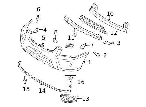 Bumper & Components - Front for 2009 Kia Sportage #0