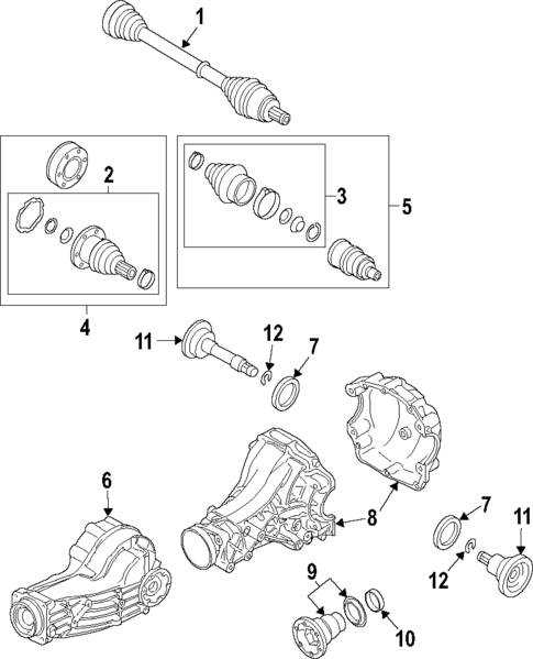 Axle Shafts & Joints for 2007 Audi A4 Quattro #0