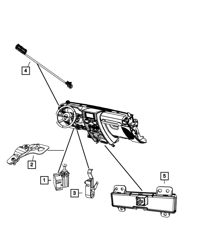 « 68042226AB – Instrument Panel and Radios and Consoles : Contacteur De Feu Stop Support pour Mopar Image »