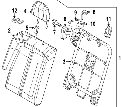 Rear Seat Components for 2022 Mazda MX-30 EV #1
