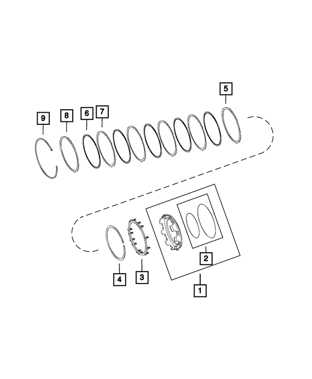 68257500AA - AS60T; 6 Speed HD; Automatic Transaxle: 1st And Reverse Brake Piston for Mopar Image