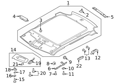 Interior Trim - Roof for 2019 Land Rover Range Rover Evoque #0