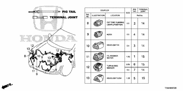 Electrical Connectors (FR.) (1) for 2014 Honda Accord #0