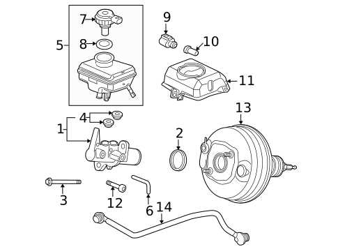 Master Cylinder - Components On Dash Panel for 2010 Audi A5 Quattro #0