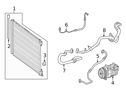 Condenser, Compressor & Lines for 2024 Mercedes-Benz CLE300 #3